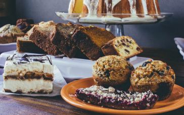 pastries in a coffee shop