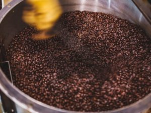 Coffee Beans in Coffee Roaster