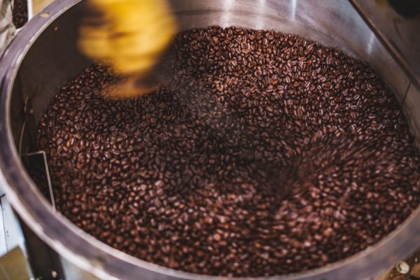 Coffee Beans in Coffee Roaster